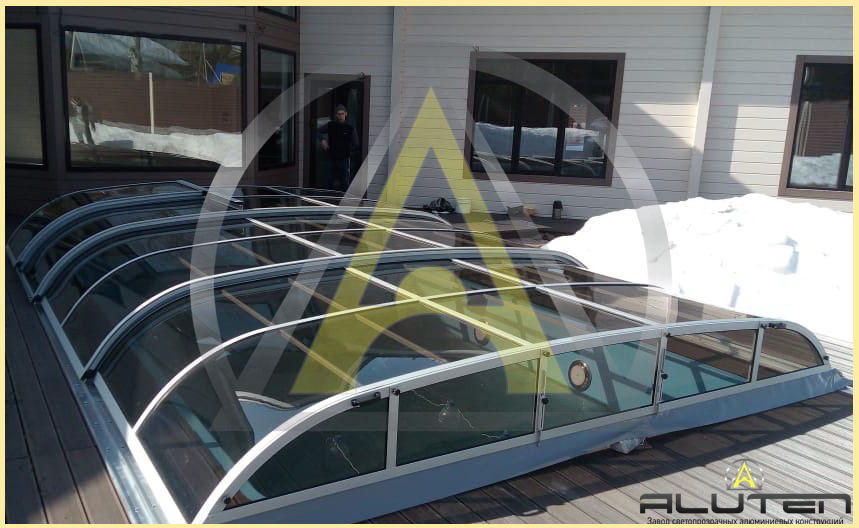 Низкий павильон для бассейна АЛЮТЕН